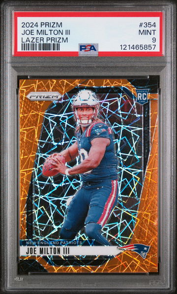2024 Panini Prizm Lazer Prizm Joe Milton III #354 PSA 9