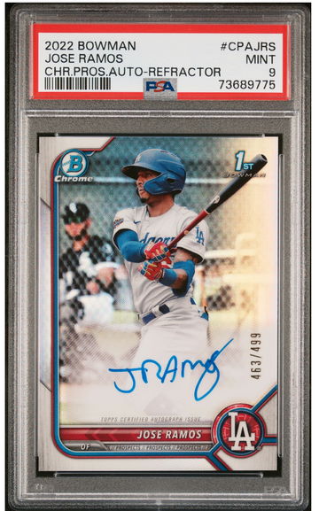 2022 Bowman Chrome Jose Ramos #CPA-JRS Refractor 1st Auto /499 PSA 9 Autograph