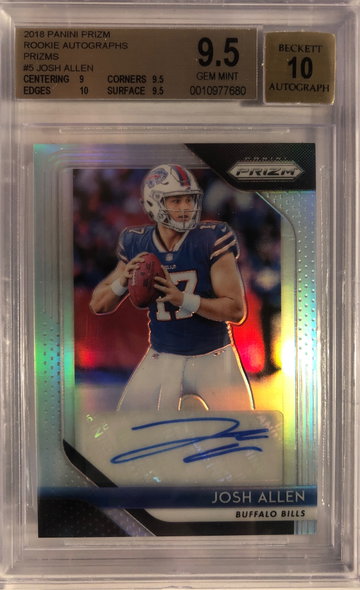 2018 Prizm Josh Allen Rookie Autographs Silver