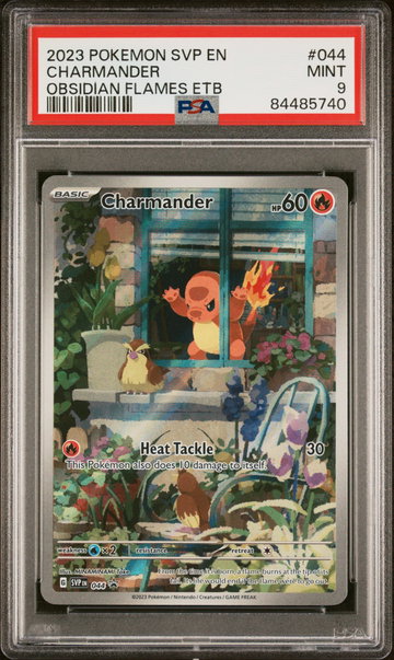 2023 Pokemon Scarlet and Violet Obsidian Flames Elite Trainer Box Charmander #044 PSA 9