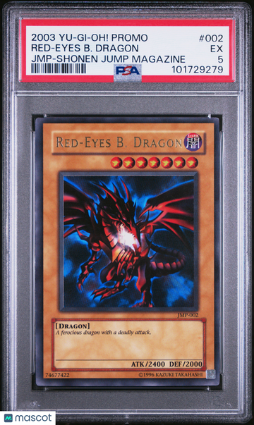 2003 Yu-Gi-Oh! Promo JMP-Shonen Jump Magazine Red-Eyes B. Dragon JMP-Shonen Jump Magazine PSA 5 #002