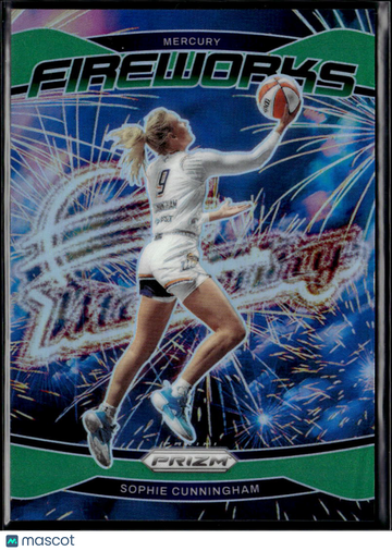 Sophie Cunningham 2024 Panini Prizm WNBA Fireworks Green Phoenix Mercury