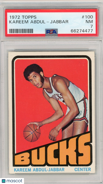1972 Topps Kareem Abdul-Jabbar #100 PSA 7