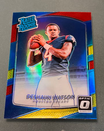 2017 Panini Deshaun Watson Optic Yellow Red Holo Prizm #195