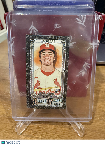 2025 Topps Allen & Ginter - Mini Thomas Saggese #127 Black Border RC
