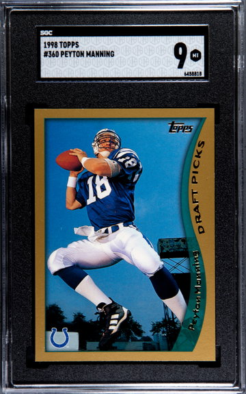 1998 Topps Football Peyton Manning ROOKIE RC #360 SGC 9 MINT
