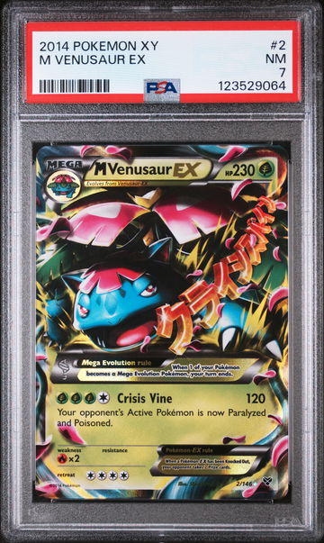 2014 Pokemon XY M Venusaur Ex #2 PSA 7