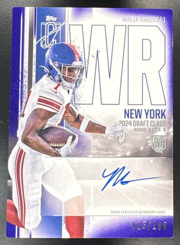 2024 Topps Signature Class Malik Nabers Rookie Image Variation Auto /100