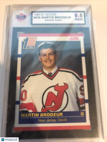 1990-91 Score Martin Brodeur #439 Rookie KSA 9.5