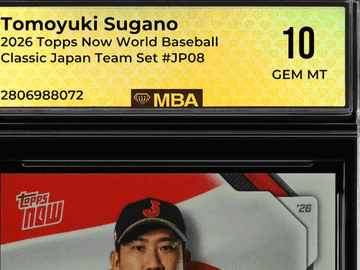 2026 Topps Now World Baseball Classic Tomoyuki Sugano #JP08 Japan Team Set MBA 10