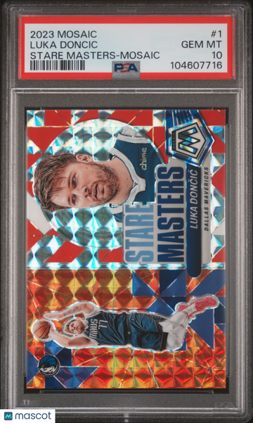 2023 Panini Mosaic Stare Masters Luka Doncic #1 Holo Silver PSA 10