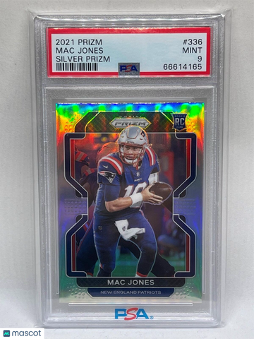 2021 Panini Prizm Mac Jones #336 Silver PSA 9