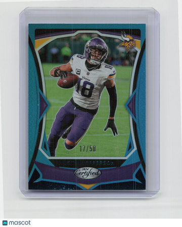 17/50 2024 Panini Certified Justin Jefferson #65 Teal