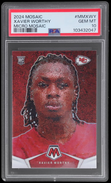 2024 Panini Mosaic Xavier Worthy Micro Mosaic PSA 10