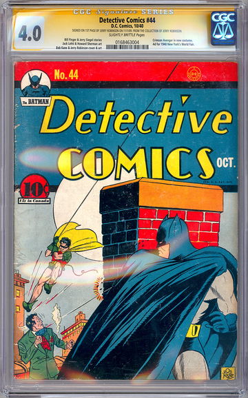 DETECTIVE COMICS #44 CGC-SS 4.0 *CERTIFIED PRIVATE COLLECTION OF JERRY ROBINSON*