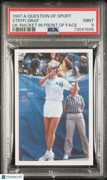 1987 A Question Of Sport Uk Steffi Graf RACKET IN FRONT OF FACE PSA 9