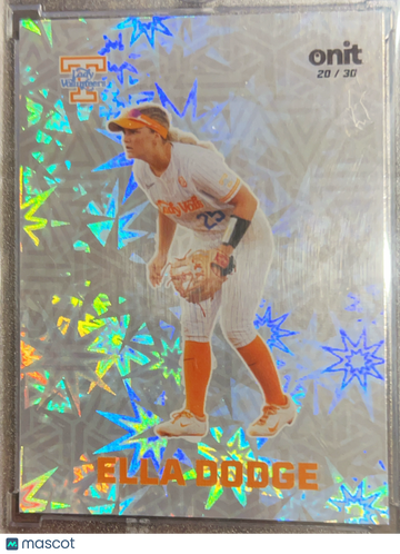 2026 ONIT Tennessee Lady Volunteers Ella Dodge Star Pattern Foil F-9 Softball Card 20/30