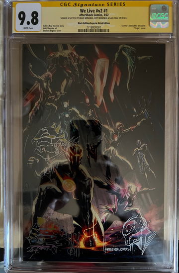 We Live #v2, #1! Virgin Segovia Black Metal Editon! CGC SS 9.8! TRIPLE REMARKED!