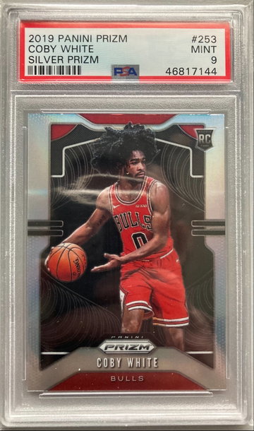 2019 Coby White Panini Prizm Silver #253 PSA 9