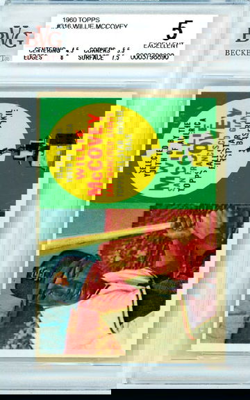 1960 Topps Willie McCovey All-Star #316 BVG Beckett 5 P1258