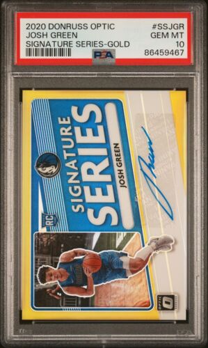 2020-21 DONRUSS OPTIC ROOKIE AUTOGRAPH GOLD JOSH GREEN RC AUTO /10 PSA 10