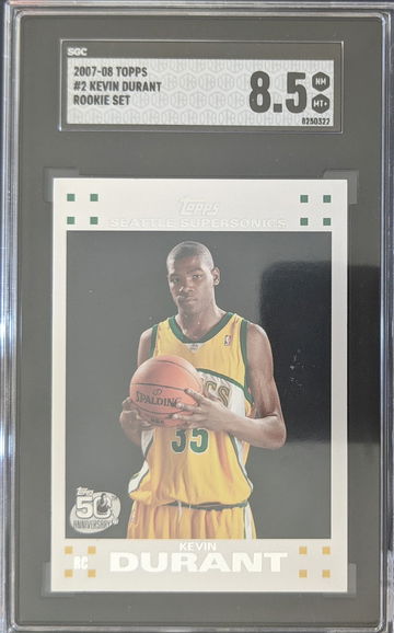 2007-2008 Topps Rookie Set #2 Kevin Durant SGC 8.5