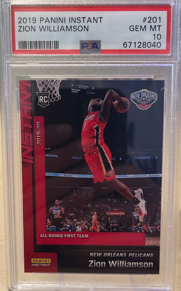 2019 Panini Instant Zion Williamson #201 PSA 10 /1341