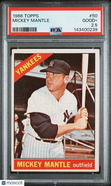 1966 Topps Mickey Mantle #50 PSA 2.5