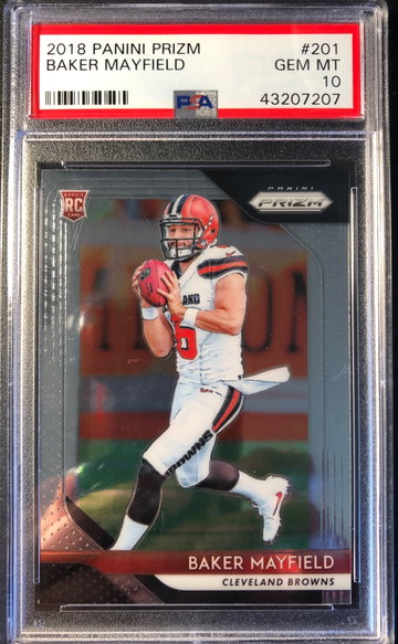 Baker Mayfield 2018 Panini Prizm PSA 10 #201 Rookie card RC