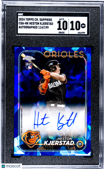 2024 Topps Chrome Sapphire Heston Kjerstad #CSA-HK Autograph SGC 10 Auto 10