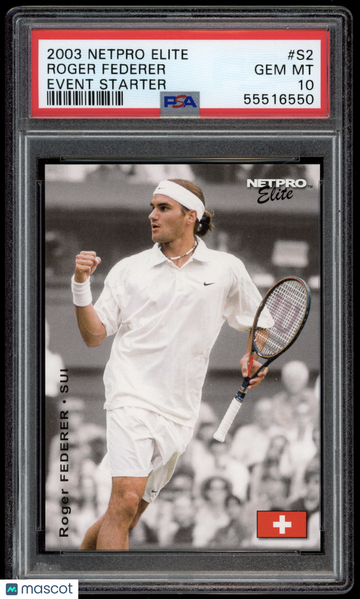 Roger Federer 2003 Netpro Elite #S2 Event Starter Rookie PSA 10