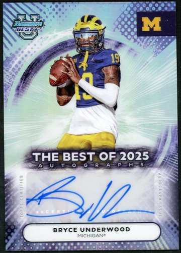 2025 Bowman's Best University Best of 2025 Autographs Bryce Underwood
