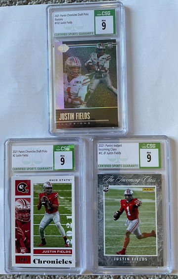 2021 3 card lot Justin Fields