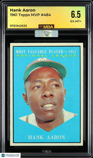1961 Topps Hank Aaron #484 MVP MBA 6.5