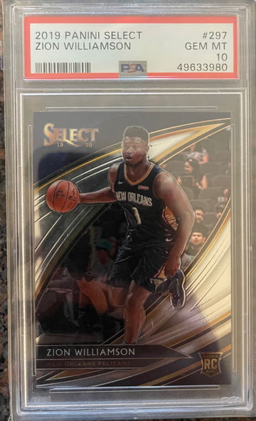 2019-20 Select Zion Williamson Courtside Rookie RC #297 PSA 10