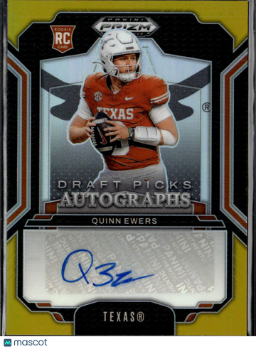 2025 Panini Prizm Draft Picks Quinn Ewers #DPA-QES Gold /10 RC