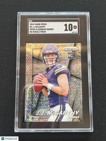 2024 Panini Prizm J.J. McCarthy #3 Disco Prizm Rookie SGC 10