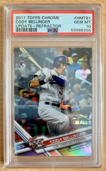 Cody Bellinger 2017 Topps Chrome Update RC Refractor /250 Rookie HMT81 Rookie PSA 10 Gem Mint