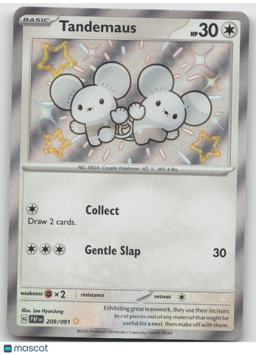 2024 Paldean Fates Tandemaus Secret Rare #209/091