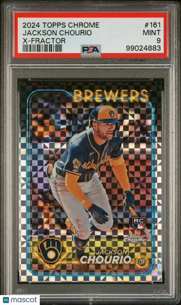 2024 Topps Chrome Jackson Chourio #161 Refractor PSA 9