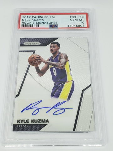 2017-18 Prizm Kyle Kuzma Rookie Signatures Auto PSA 10