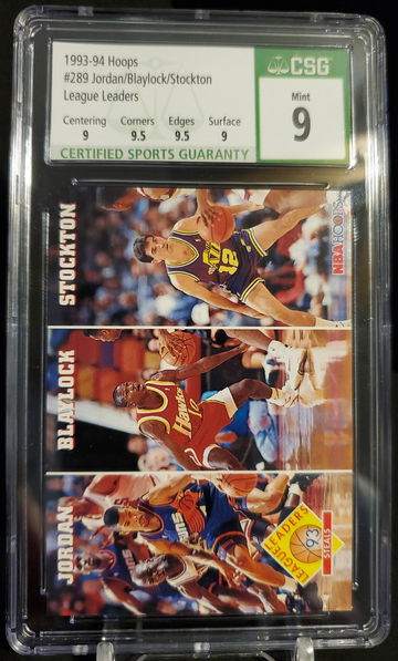 1993 Hoops NBA Steals Leader MICHAEL JORDAN John Stockton Blaylock #289 CSG 9