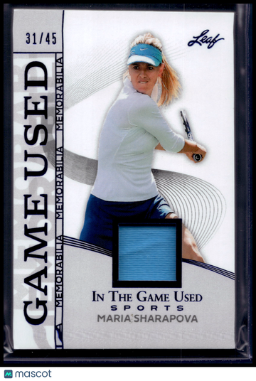 2025 Leaf In The Game Used Sports Maria Sharapova #GM-31 /45 Game-Used Memorabilia
