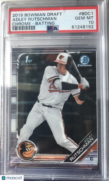 Adley Rutschman 2019 Bowman Chrome Draft #BDC1 PSA 10 GEM MINT Baltimore Orioles