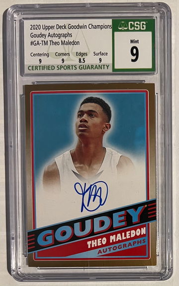 2020 Upper Deck Theo Maledon on card auto CSG 9 Hornets
