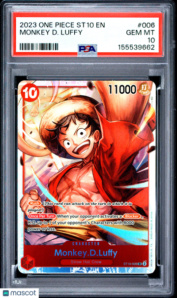 2023 One Piece Ultra Deck St10-The Three Captains Monkey D. Luffy PSA 10 #006
