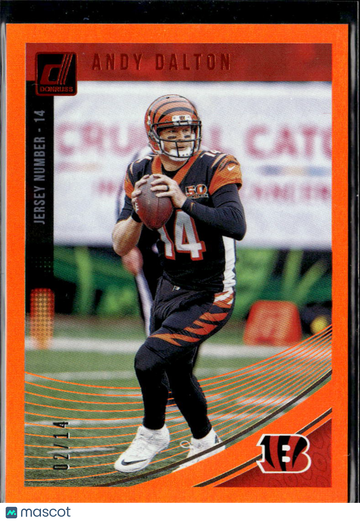 Andy Dalton 2018 Panini Donruss Jersey Number Orange /14 Cincinnati Bengals
