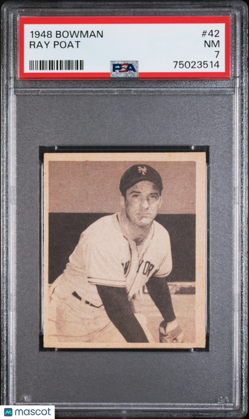 1948 Bowman Ray Poat #42 PSA 7