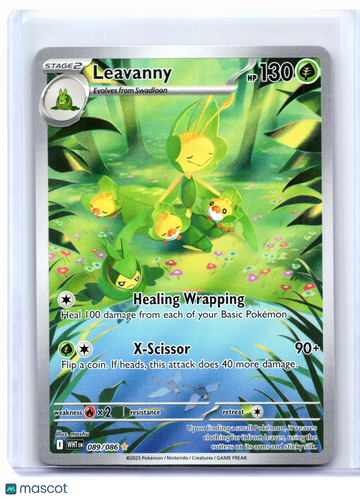 Pokemon White Flare Leavanny Holo Illustration Rare Trading Card #089/086