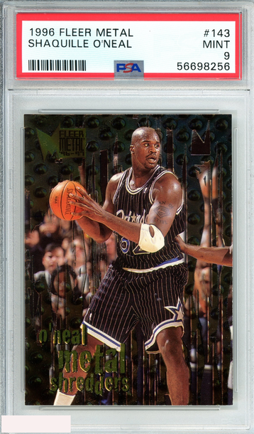 1996 METAL SHAQUILLE O NEAL #143 ORLANDO MAGIC HOF  PSA 9 MINT